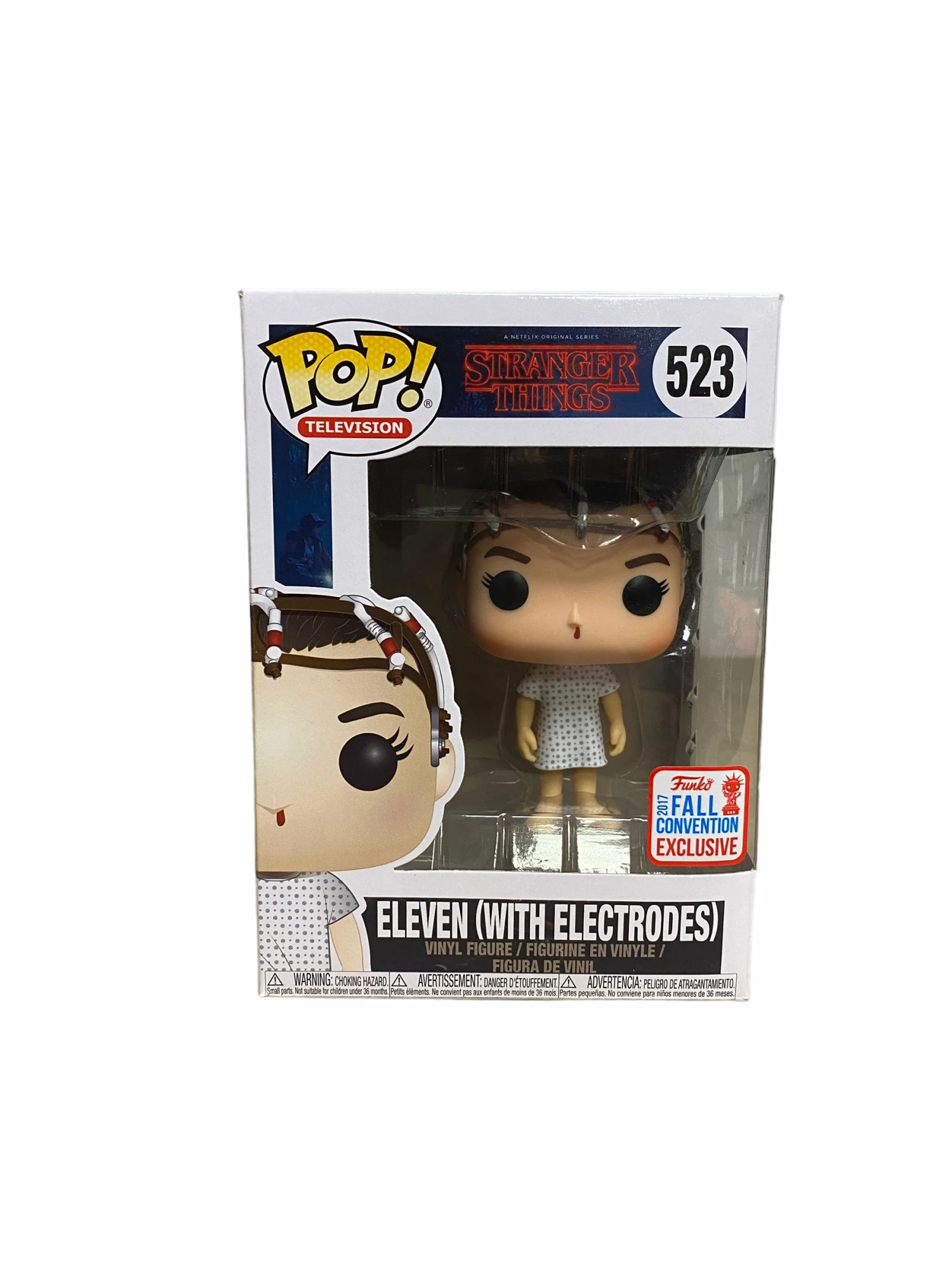 Eleven (With Electrodes) #523 Funko Pop! - Stranger Things - NYCC 2017 Shared Exclusive - Condition 8.25/10 - Image 2