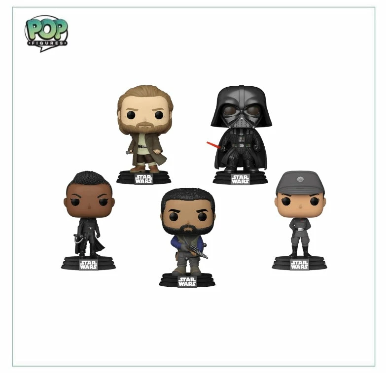 Obi-Wan Kenobi / Darth Vader / Kawlan Roken / Tala Durith / Reva - Deluxe Star Wars 5 Pack Funko Pop!- Walmart Exclusive - Image 2