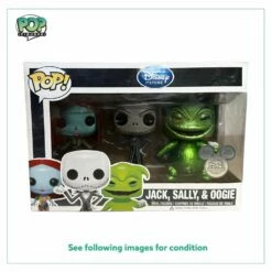 Jack, Sally, & Oogie (Metallic) 3 Pack Funko Pop! - Disney - D23 Expo 2013 Exclusive LE500 Pcs - Condition 9/10