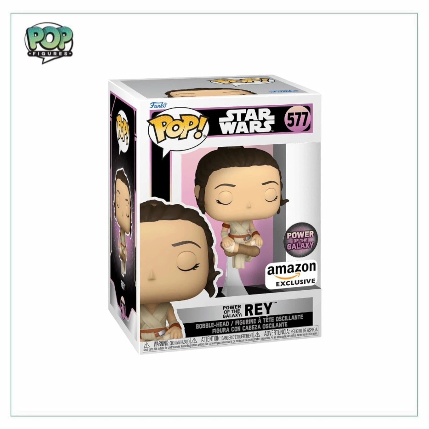 Power Of The Galaxy: Rey #577 Funko Pop! - Star Wars - Amazon Exclusive