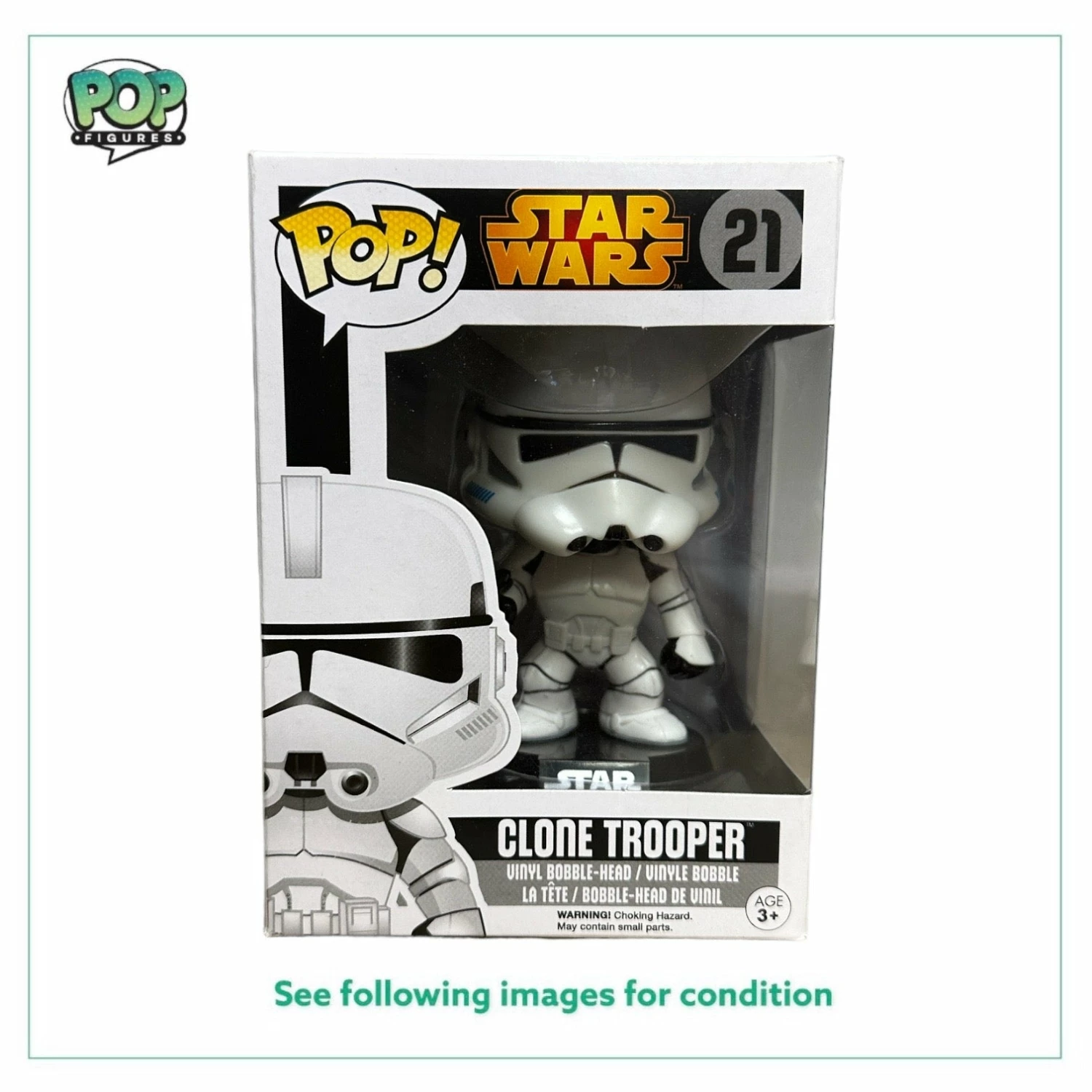 Clone Trooper #21 (Vault Edition) Funko Pop! - Star Wars - 2015 Pop! - Condition 7.5/10