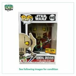 General Grievous #449 (w/ Four Lightsabers) Funko Pop! - Star Wars - Hot Topic Exclusive - Condition 8.75/10