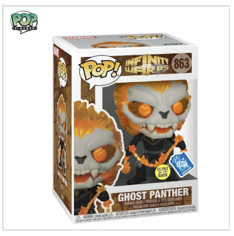 Ghost Panther (Glow In The Dark) #863 Funko Pop! Infinity Warps, Funko Insider Club GameStop Exclusive